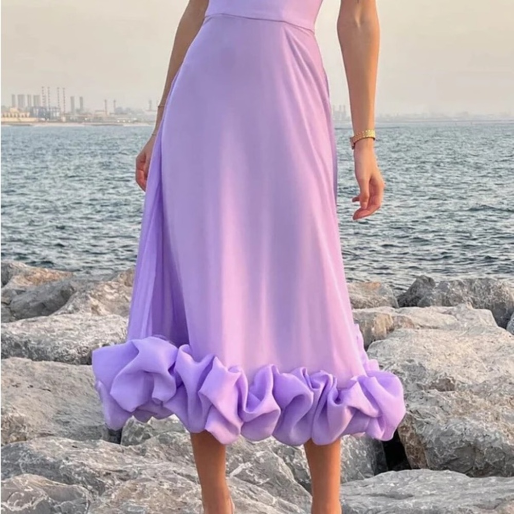 Elegant Lavender Evening Gown